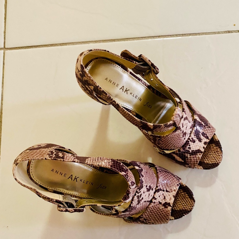 Brown Snakeskin Sandals